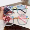 Gafas de Sol Cuadradas de Girasol 2025 Moda Letra Marco Cuadrado de Perla Gafas de Sol para Foto de Fiesta de Cumpleaños para Hombres y Mujeres