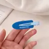 [Fijación sin costuras] Pinza para el pelo azul sin costuras del mismo estilo que Zhao Lusi para el flequillo lateral de la frente de la mujer Pinza de pico de pato