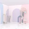 Tela de pared para tienda de ropa de celebridad en línea geométrica Morandi, fondo de color para estudio de transmisión en vivo, papel tapiz artístico, mural para habitación infantil