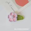 Handmade lã crochê flor hairpin mori estilo fresco flor headwear clip menina lado clip top clip acessórios de cabelo