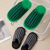 Zapatillas de Algodón de Color Contrastante Amazon Baotou Transfronterizas para Mujer Zapatillas Peludas con Rayas Dopamina para el Hogar Ins Zapatillas de Felpa