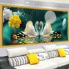 Pintura decorativa para sala de estar, mural de pared de fondo para sofá, calcomanía de pared para oficina, arte de pared autoadhesivo con ocho caballos
