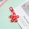 Nuevo Llavero de Flor Hueca Transparente de Colores Colgante para Joyería DIY Encanto Versátil Creativo para Bolso Femenino
