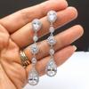 Pendientes colgantes nuevos de moda para mujer, con temperamento transfronterizo de Europa y Estados Unidos, pendientes de circonita, pendientes de boda exquisitos.