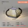 Lámpara Solar de Pilar para Jardín Modelo Nuevo 2026 Lámpara de Césped Impermeable para Exteriores Lámpara de Jardín Cuadrada de Acero Inoxidable