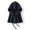 Sombrero de Cachemira con Protección para las Orejas Estilo Coreano Otoño e Invierno para Mujer Exterior Nuevo Color Puro con Cordones Sombrero de Punto a Prueba de Frío y Cálido Sombrero Baotou
