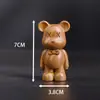 Figura de Oso Violento Tallada en Sándalo Verde, Talla en Madera Maciza, Decoración Personalizada para Sala de Estar del Hogar, Juguete Coleccionable, Adorno de Mano