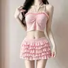 Traje de Baño Dulce de Arroz Glutinoso de Dos Piezas para Mujer con Falda de Pastel, Conjunto de Dos Piezas Adelgazante para Niñas Jóvenes, Ropa de Baño Dulce para Chicas