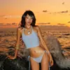 Bikini Retro Rayado Nuevo de Verano 2026 con un Ambiente Puro y Atractivo, Traje de Baño de Dos Piezas Adelgazante para Manantiales Termales para Mujer