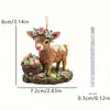Llavero Accesorios para Espejo Retrovisor de Coche San Valentín Pascua Transfronteriza Figuras de Dibujos Animados de Vacas y Conejos de Colores