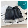 Shorts Jeans de Verão para Meninos e Meninas Estilo Western para Bebês Infantil Personalizado Marca Moderna Estilo Coreano Fashion Solto Degradê