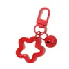 Estrella de Cinco Puntas Calada en Acrílico Hebilla de Puerta Colorida Llavero Colgante Fresco Pequeño Accesorios para Bolsos DIY Pequeños Regalos