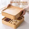 Prato de Frutas Estilo Japonês para Uso Doméstico, Bandeja de Lanches de Luxo Leve, Bandeja de Lanches para Mesa de Centro da Sala de Estar, Bandeja Dividida para Sementes e Frutas Secas