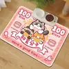 Jogo americano de animal de estimação fofo de desenho animado, absorvente e resistente ao desgaste, à prova de vazamentos, antiderrapante e à prova de respingos, ideal para gatos usarem como tapete de alimentação