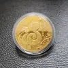 Medalhas Comemorativas do Ano do Coelho de 2025 Cobra Colorida Espírito Cobra Nafu Banhado a Ouro Banhado a Prata Moeda de Ano Novo Cobra do Zodíaco Presentes Vendidos