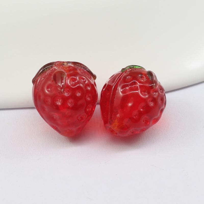 新款琉璃柿柿如意项链挂坠 可爱橘色小柿子锁骨链 菠萝 琉璃草