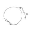 Nuevo suministro de transmisión en vivo pulsera de lazo de diamantes completos para mujer diseño simple de nicho fresco y moderno pulsera retráctil