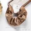Goma para el Cabello de Scrunchie de Alta Gama Estilo Francés con Moño Grande de Satín, Banda Elástica para el Cabello con Bordes Fruncidos Accesorio para el Cabello