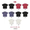 Camiseta Casual para Hombre de Algodón Puro con Mangas Raglán 260g Marca de Moda Urbana Retro Americana Lavada y Desgastada Manga Corta