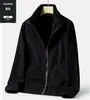 Jaqueta de Lã Dupla Face Estilo Casal para Uso Externo Feminina, Moletom Espesso de Lã Polar, Cardigan Quente para Outono e Inverno, Jaqueta com Gola Alta para Homens