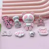 Zuecos de Panda de Dibujos Animados Accesorios DIY Hebilla de Zapato Parche de Oso Violento Broche de Marca con Palabra Bonita Pin para Bolso Decoración