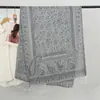 Bufanda Larga Jacquard Estampado Paisley Estilo Étnico Más Vendida Transfronteriza, Pañuelo para la Cabeza de Sol de Primavera y Verano, Bufanda Larga con Borlas