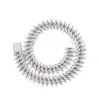 Pulsera Hip-Hop Europeo y Americano de Zirconia Completa de 20 mm para Hombres, Cadena Cubana Personalizada, Collar Cubano de Espinas de Moda, Joyería al por Mayor
