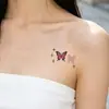 Adesivos de Tatuagem Temporária de Diabo em Formato de Coração Y2K-Millennial Rosa Fluorescente Retrô Rebelde para Homens e Mulheres, Duradouros e à Prova d'Água para Braços e Pernas