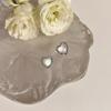Pendientes de Plata de Ley S925 con Aguja, Piedra Ojo de Gato en Forma de Corazón, Diseño de Nicho, Lujo Ligero, Sensación de Alta Gama, Modernos, Compactos y Exquisitos Accesorios para Orejas