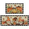 Felpudo Decorativo Navideño Transfronterizo Alfombra Larga de Cocina Absorbente de Aceite Felpudo Antideslizante Resistente a la Suciedad para Puerta para Pelo