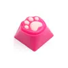Teclado Personalizado Super Lindo de Garra de Gato Rosa Girly Silicona Suave Cola de Pez de Madera Piedra Papel Tijeras Teclado Mecánico