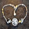 Pulsera de Plata Zhenrong Moda Coreana con Trébol de Cuatro Hojas con Incrustaciones de Diamantes Tmall Más Vendido Dulce Hecho a Mano Joyería de Plata al por Mayor