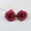 Flor artificial de rosa pequeña estilo europeo rosa flor de rosa cabeza de flor muñeca flor vestido de novia DIY corona accesorios flor de boda esparcir