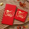 Envelopes Vermelhos de Agradecimento para Pais e Professores, Sacos de Envelope Vermelho Criativos de Alto Padrão com Estampagem Dourada de Gratidão, Novo Modelo 2027