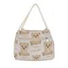 Bolsa Lancheira Urso Fofo 2025 Venda Quente Transfronteiriça Bolsa Doce de Desenho Animado Outono e Inverno Linho Transversal