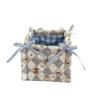 Mini cesta de almacenamiento Ins Bear, hecha a mano, acolchada, bonita, para el hogar, para guardar aperitivos, cesta pequeña para artículos diversos de escritorio
