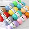 4 hebras de lana acrílica de grosor medio, bola de lana para muñeca, material artesanal, bolsa de poliéster, gancho, zapato, cojín, bolsa, hilo trenzado