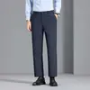 Otoño e Invierno Estilo Grueso Ropa de Papá Jinan Alta Elasticidad Pantalones Occidentales Hombres Rectos Sueltos Casuales Pantalones Largos Ropa para Hombres de Mediana Edad y Mayores Acortados