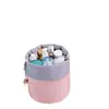 Fornecimento Direto da Fábrica de Bolsa Cosmética Redonda tipo Barril com Cordão Bolsa Cosmética Redonda K-style com Aba Hour