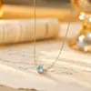 Collar con colgante de diamantes de seis garras de oro de alta calidad, nuevo diseño, cadena de clavícula femenina, nicho ligero, accesorios de cadena de suéter de lujo