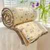 Colcha de Verano Tradicional Lavable de Algodón Nube, Colcha de Verano de Hilo Tipo Nube, Colcha para Aire Acondicionado, Colcha Fina de Verano Doble para Dormitorio de Estudiante