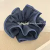 Scrunchie de Tecido Sedoso Enrolado na Borda, Estilo Coreano, Simples, para Mulheres, Prendedor de Cabelo que Não Danifica o Cabelo, Elástico Versátil para Cabelo