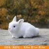 Conejo de imitación, conejo blanco tumbado, artesanías de piel de conejo, accesorios decorativos para fotografía, adornos de conejo para el hogar, modelo animal de conejo