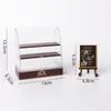 Comida e Brinquedo Armário de Bolo Sobremesa Vitrine Transparente Modelo Cena em Miniatura Brinquedo Infantil Enfeites Casa de Boneca Mini