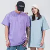 Camiseta Informal Trendy de Peso Pesado Estilo Americano Personalizable 250g Elegante Camiseta Lisa de Algodón de Manga Corta Se Puede Estampar en Múltiples Colores