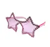 Gafas de Sol Hechas a Mano de Nuevo Estilo Transfronterizas Incrustadas de Diamantes, Gafas de Sol Versátiles de Una Sola Pieza con Estrella de Cinco Puntas, Gafas de Sol de Marco Grande con Pedrería de Arroz