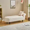 Cadeira Chaise Longue Cor Creme, Sofá Estilo Europeu para Apartamento Pequeno, Mini Sofá de Quarto, Sofá Chaise para Aluguel em Loja de Roupas