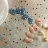 Nuevas pegatinas para uñas 3D planas de moda en rosa y azul con pentagramas para comercio exterior transfronterizo DH1122