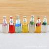 Acessórios de Resina Chaveiro Garrafinha Bebida Pingente Fruta Miniatura Garrafa de Vinho DIY Mini Casa de Bonecas Loja de Conveniência