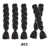 Perucas de Dreadlock de Fibra Sintética para Comércio Exterior Atacadista, Extensões de Cabelo Longo Tingidas em Degradê para Mulheres, Cabelo Trançado, Tranças Africanas Grossas